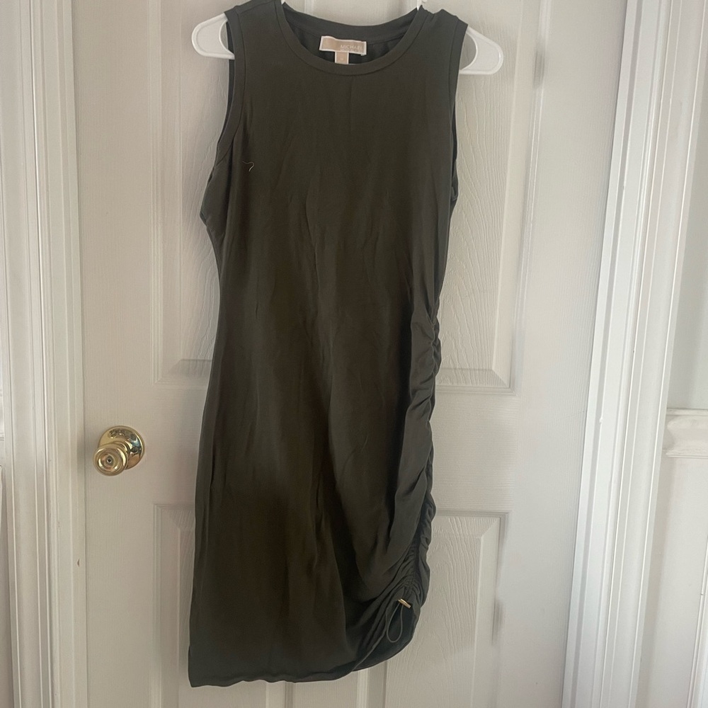 Michael Kors Olive Green Midi Dress